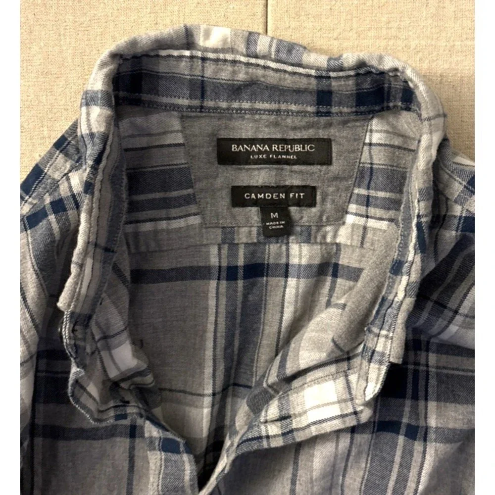 Banana Republic Men's Flannel Medium Long Sleeve Shirt